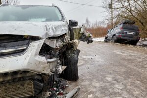 car accident on icy road
