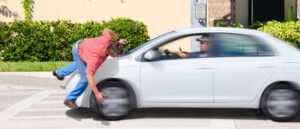 distracted driver hitting pedestrian